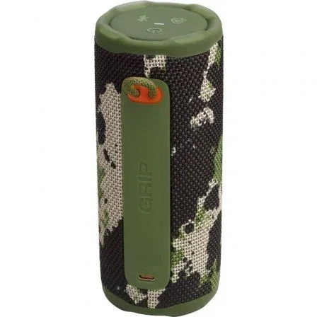 JBL Altavoz Bluetooth Grip - 16W, IP68 Impermeable/Antipolvo, 14h Autonomía, Sonido JBL Pro, Luz Ambiental, Diseño Camuflaje, Compatible con Auracast